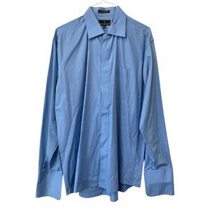 Stacy Adams Dress Shirt Size 17 Neck 36/37 Button Front Long Sleeve Formal Wear